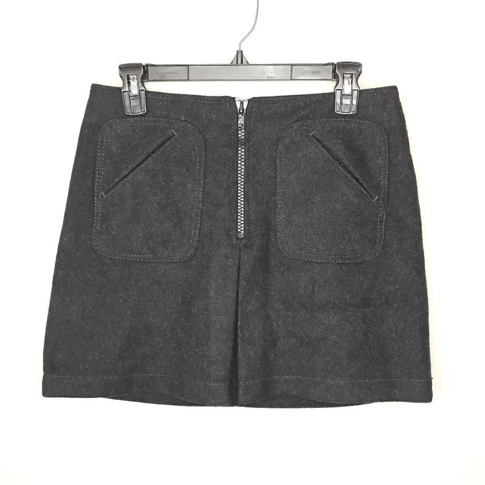 Virgin Wool Blend Mini Skirt Y2K